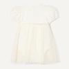 Amazon Essentials Baby Girls’ Tulle Bodysuit Dress with Puff Sleeves(Ivory)