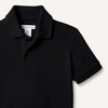 Amazon Essentials Boys and Toddlers’ Cotton Spandex Pique Polo Shirt, Breathable Stretch Knit(Black)