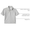 Amazon Essentials Boys and Toddlers’ Cotton Spandex Pique Polo Shirt, Breathable Stretch Knit(Light Grey Heather)