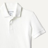 Amazon Essentials Boys and Toddlers’ Cotton Spandex Pique Polo Shirt, Breathable Stretch Knit(White)