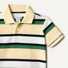 Amazon Essentials Boys and Toddlers’ Cotton Spandex Pique Polo Shirt(Dark Green/Pale Pink/Block Stripe)