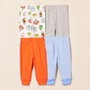 Amazon Essentials Disney | Marvel | Star Wars Toddler and Baby Boys’ Cotton Knit Jogger Pants, Multipacks(Blue Stripe/Grey/Orange/White Toy Story Friends)