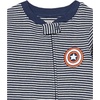 Amazon Essentials Disney | Marvel | Star Wars Unisex Babies’ Snug-Fit Cotton Footed Sleepers, Multipacks(2-pack Marvel Captain America)