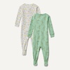 Amazon Essentials Disney | Marvel | Star Wars Unisex Babies’ Snug-Fit Cotton Footed Sleepers, Multipacks(Bambi Nature Print)