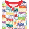 Amazon Essentials Disney | Marvel | Star Wars Unisex Babies’ Snug-Fit Cotton Footed Sleepers, Multipacks(Marvel Holiday Bricks)