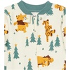 Amazon Essentials Disney | Marvel | Star Wars Unisex Babies’ Snug-Fit Cotton Footed Sleepers, Multipacks(Pooh Holiday Forest – Sleep & Play)