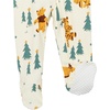 Amazon Essentials Disney | Marvel | Star Wars Unisex Babies’ Snug-Fit Cotton Footed Sleepers, Multipacks(Pooh Holiday Forest – Sleep & Play)