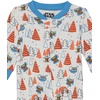 Amazon Essentials Disney | Marvel | Star Wars Unisex Babies’ Snug-Fit Cotton Footed Sleepers, Multipacks(Star Wars Mando Winter)