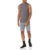 Amazon Essentials Men’s Active Performance Tech Muscle Sleeveless Top, Breathable Moisture Wicking Workout Shirt(Black/Dark Grey)