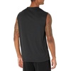 Amazon Essentials Men’s Active Performance Tech Muscle Sleeveless Top, Breathable Moisture Wicking Workout Shirt(Black/Grey)