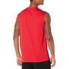Amazon Essentials Men’s Active Performance Tech Muscle Sleeveless Top, Breathable Moisture Wicking Workout Shirt(Black/Red)