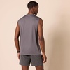 Amazon Essentials Men’s Active Performance Tech Muscle Sleeveless Top, Breathable Moisture Wicking Workout Shirt(Medium Grey/Royal Blue)