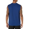 Amazon Essentials Men’s Active Performance Tech Muscle Sleeveless Top, Breathable Moisture Wicking Workout Shirt(Navy/White)