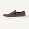 Amazon Essentials Men’s Casual Slip-on Loafer Sneakers with Memory Foam(Brown Faux Leather)