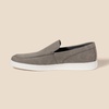 Amazon Essentials Men’s Casual Slip-on Loafer Sneakers with Memory Foam(Grey Faux Suede)