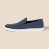 Amazon Essentials Men’s Casual Slip-on Loafer Sneakers with Memory Foam(Navy Faux Suede)