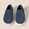 Amazon Essentials Men’s Casual Slip-on Loafer Sneakers with Memory Foam(Navy Faux Suede)