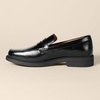 Amazon Essentials Men’s Classic Penny Loafers Dress Shoes(Black Faux Leather)