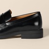 Amazon Essentials Men’s Classic Penny Loafers Dress Shoes(Black Faux Leather)