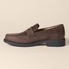 Amazon Essentials Men’s Classic Penny Loafers Dress Shoes(Brown Faux Suede)