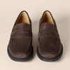 Amazon Essentials Men’s Classic Penny Loafers Dress Shoes(Brown Faux Suede)