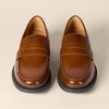 Amazon Essentials Men’s Classic Penny Loafers Dress Shoes(Tan Faux Leather)