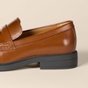 Amazon Essentials Men’s Classic Penny Loafers Dress Shoes(Tan Faux Leather)