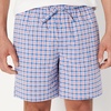 Amazon Essentials Men’s Cotton Poplin Pajama Short with T-Shirt Set, Breathable Loungewear, Summer Sleepwear(Check/Ivory)