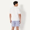 Amazon Essentials Men’s Cotton Poplin Pajama Short with T-Shirt Set, Breathable Loungewear, Summer Sleepwear(Check/Ivory)