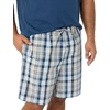 Amazon Essentials Men’s Cotton Poplin Pajama Short with T-Shirt Set, Breathable Loungewear, Summer Sleepwear(Indigo/Navy Plaid)