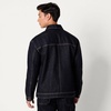Amazon Essentials Men’s Heavyweight Rigid Denim Relaxed-Fit Utility Jacket with Pockets, Shank Button Closure(Rinse)