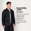 Amazon Essentials Men’s Heavyweight Rigid Denim Relaxed-Fit Utility Jacket with Pockets, Shank Button Closure(Rinse)