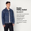 Amazon Essentials Men’s Heavyweight Rigid Denim Relaxed-Fit Utility Jacket with Pockets, Shank Button Closure(Tinted Medium Blue)