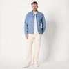 Amazon Essentials Men’s Heavyweight Rigid Denim Relaxed-Fit Utility Jacket with Pockets, Shank Button Closure(Vintage Blue)