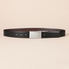 Amazon Essentials Men’s Leather Reversible Plaque Dress Belt(Black/Chestnut Brown)