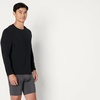 Amazon Essentials Men’s Long Sleeve Super Soft Modal Undershirt, Pack of 2(Black)