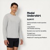 Amazon Essentials Men’s Long Sleeve Super Soft Modal Undershirt, Pack of 2(Medium Grey Heather / Navy)