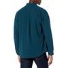 Amazon Essentials Men’s Long-Sleeve Pocket Oxford Shirt(Green/Navy Gingham)