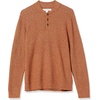 Amazon Essentials Men’s Long-Sleeve Soft Touch Cotton Blend Henley Sweater(Dark Camel)