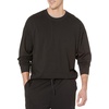 Amazon Essentials Men’s Oversized-Fit Long-Sleeve Organic Cotton T-Shirt(Black)