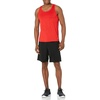 Amazon Essentials Men’s Quick Dry Tech Stretch Active Sleeveless Gym Tank Top Workout Shirt(Red)