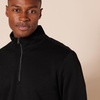 Amazon Essentials Men’s Regular Fit Long-Sleeve Quarter-Zip Pullover Fleece Sweatshirt with Mock Neck, Midweight(Black)