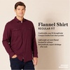 Amazon Essentials Men’s Regular-Fit Long-Sleeve Flannel Shirt, Button-Up Cotton Twill, Double Chest Pockets(Black Light Grey Plaid)