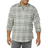 Amazon Essentials Men’s Regular-Fit Long-Sleeve Flannel Shirt, Button-Up Cotton Twill, Double Chest Pockets(Black Light Grey Plaid)