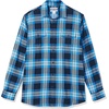 Amazon Essentials Men’s Regular-Fit Long-Sleeve Flannel Shirt, Button-Up Cotton Twill, Double Chest Pockets(Blue Navy Tartan Plaid)
