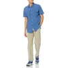 Amazon Essentials Men’s Regular-fit Short-Sleeve Moisture Wicking Hiking Shirt(Blue)