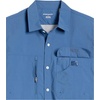 Amazon Essentials Men’s Regular-fit Short-Sleeve Moisture Wicking Hiking Shirt(Blue)