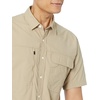 Amazon Essentials Men’s Regular-fit Short-Sleeve Moisture Wicking Hiking Shirt(Khaki Brown)