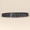 Amazon Essentials Men’s Stitched Edge Leather Belt(Black)