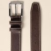 Amazon Essentials Men’s Stitched Edge Leather Belt(Brown)